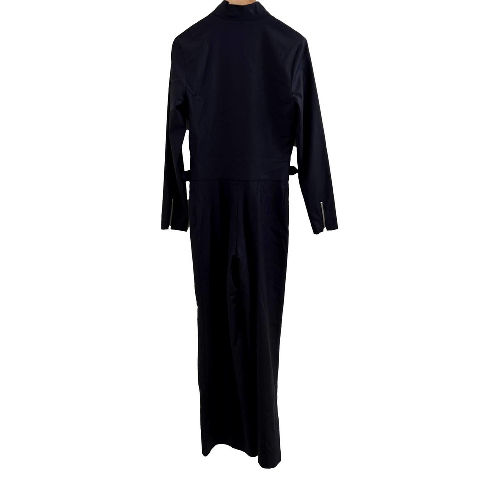 Carolina Ritzler Paris Tina Navy Blue Zip Front Jumpsuit French SZ 36 US 4 NWOT - Picture 8 of 12